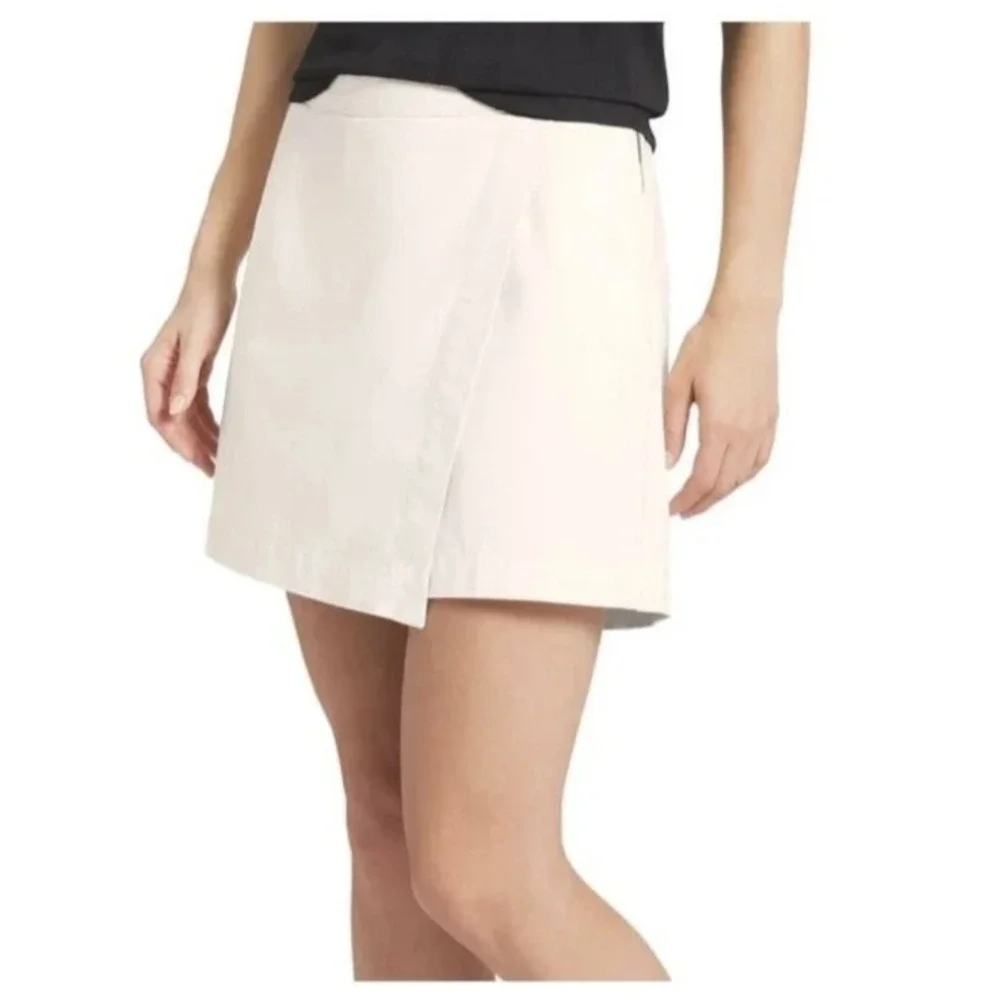 Lands' End Women's Elastic Back Twill Wrap Design Skort, Tan, Size: Small, New